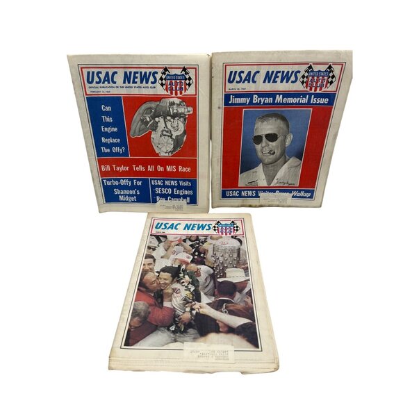 Lot of 23 USAC News 1969 Unser Foyt Andretti Midget Indy Sprint Racing - Picture 6 of 8